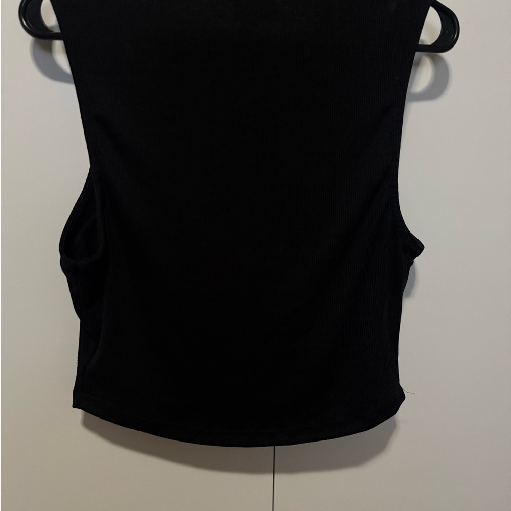 Free People Beach Daphne Square Neck Black Crop Top - Picture 6 of 7